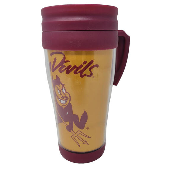 Arizona State Sun Devils Insulated Travel Mug NCAA College 16oz Coffee Cup - Picture 1 of 6